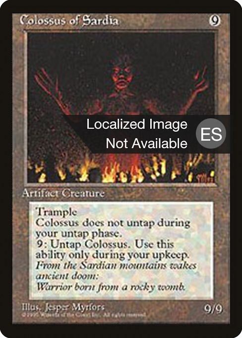 Colossus of Sardia - Fourth Edition Foreign Black Border Rare Card