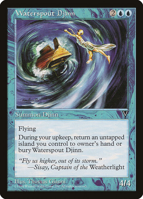 Waterspout Djinn - Visions Uncommon Card