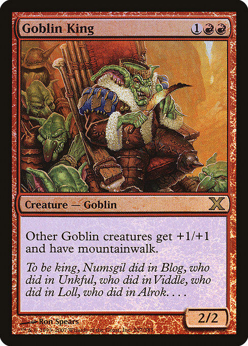 Goblin King - Tenth Edition Rare Card