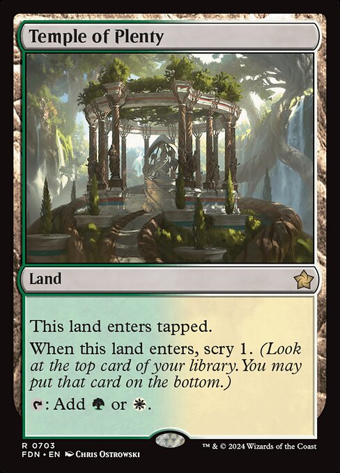 Temple of Plenty - Foundations Rare Card