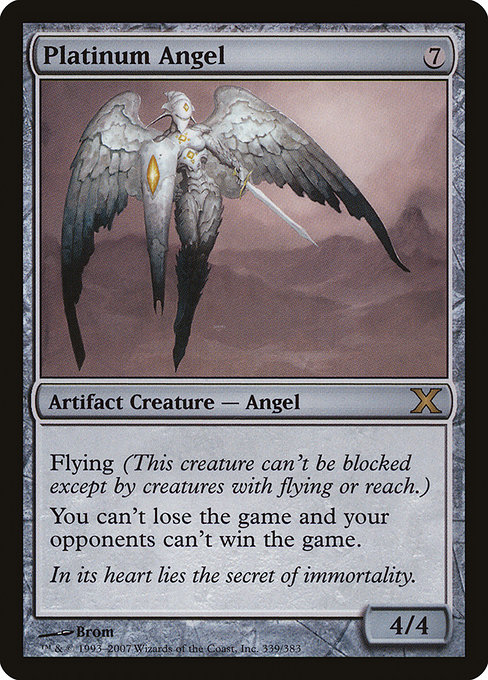 Platinum Angel - Tenth Edition Rare Card