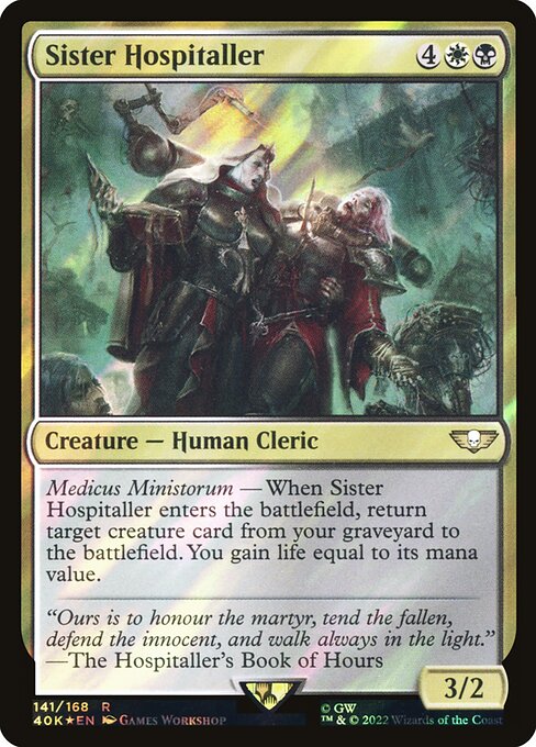 Sister Hospitaller - Warhammer 40,000 Commander Rare Card