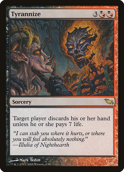 Tyrannize - Shadowmoor Rare Card