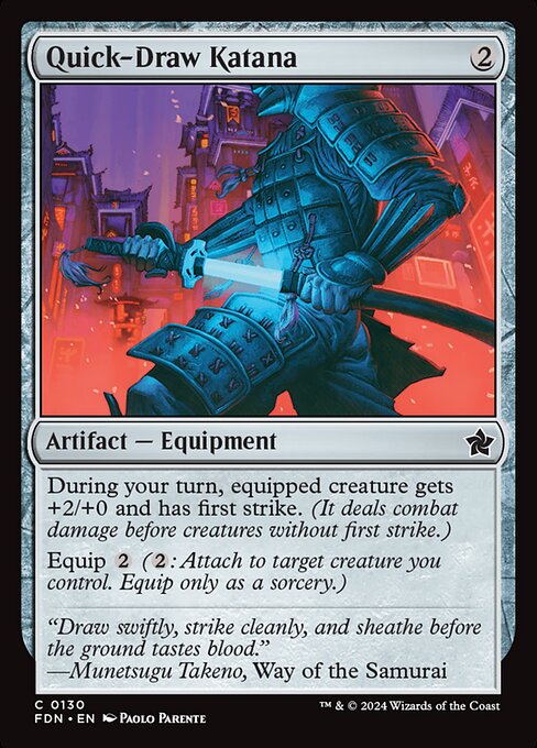 Quick-Draw Katana - Foundations Common Card