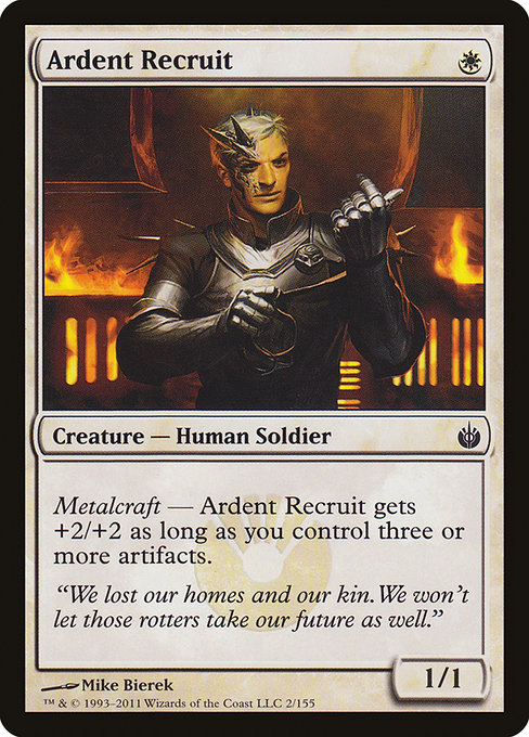 Ardent Recruit - Mirrodin Besieged Common Card