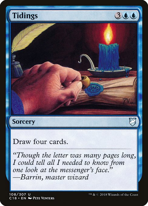 Tidings - Commander 2018 Uncommon Card