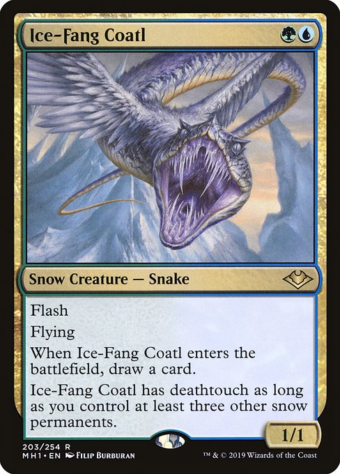 Ice-Fang Coatl - Modern Horizons Rare Card