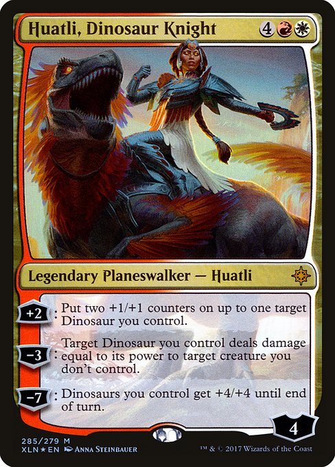Huatli, Dinosaur Knight - Ixalan Mythic Card
