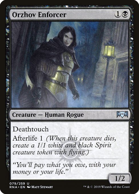 Orzhov Enforcer - Ravnica Allegiance Uncommon Card