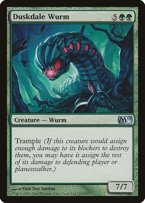 Duskdale Wurm - Magic 2011 Uncommon Card