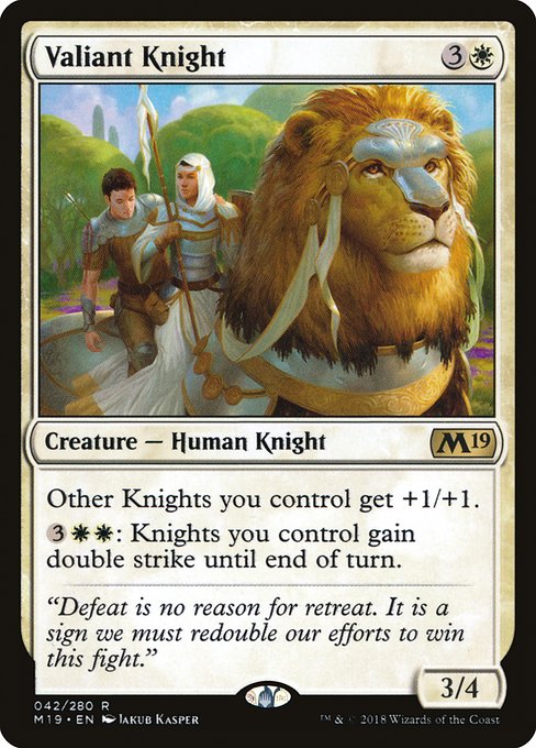 Valiant Knight - Core Set 2019 Rare Card