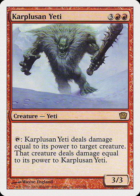Karplusan Yeti - Ninth Edition Rare Card