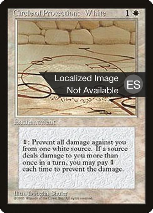 Circle of Protection: White - Fourth Edition Foreign Black Border Common Card