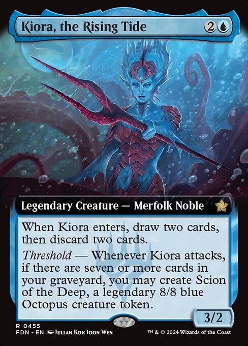 Kiora, the Rising Tide - Foundations Rare Card