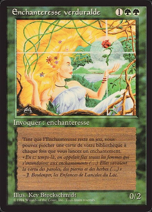 Verduran Enchantress - Foreign Black Border Rare Card