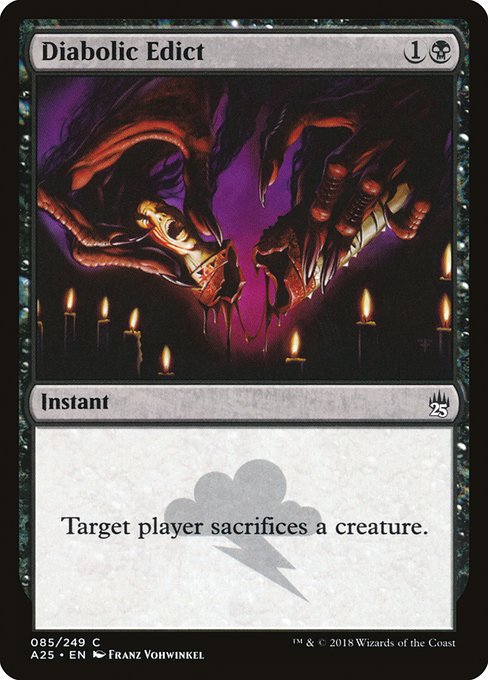 Diabolic Edict - Masters 25 Common Card