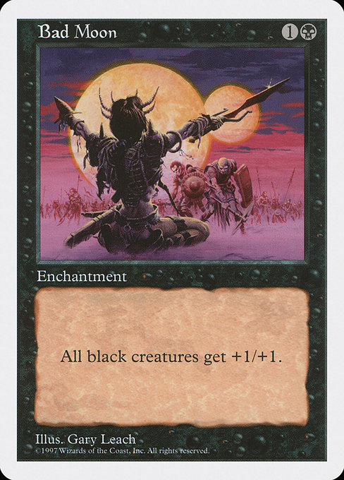 Bad Moon - Fifth Edition Rare Card