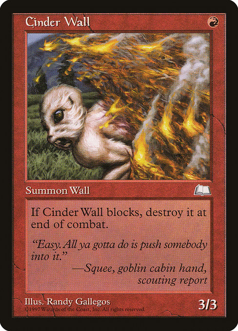 Cinder Wall - Weatherlight Common Card