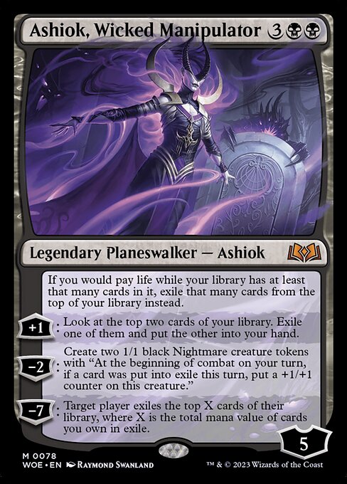 Ashiok, Wicked Manipulator - Wilds of Eldraine Mythic Card