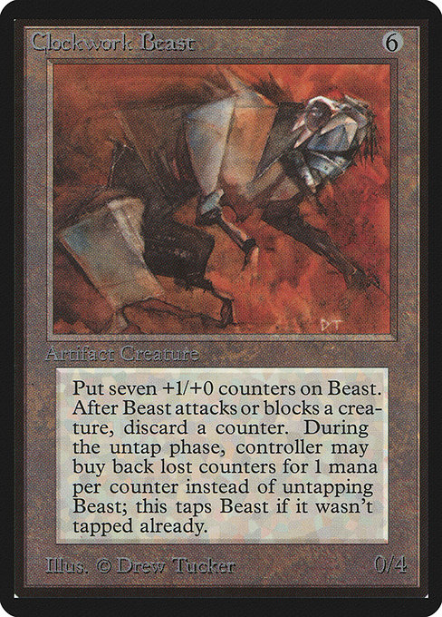 Clockwork Beast - Limited Edition Beta Rare Card
