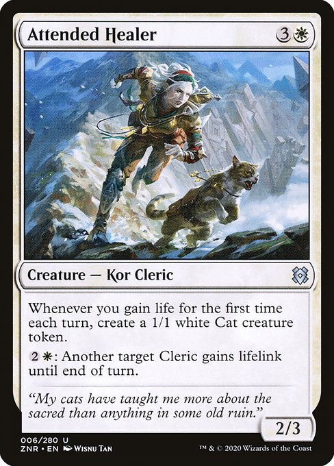 Attended Healer - Zendikar Rising Uncommon Card