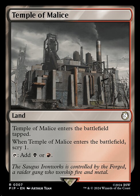 Temple of Malice - Fallout Rare Card