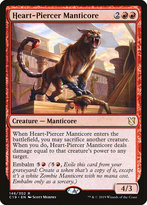Heart-Piercer Manticore - Commander 2019 Rare Card