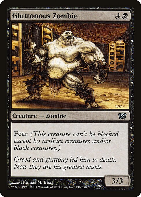 Gluttonous Zombie - Eighth Edition Uncommon Card