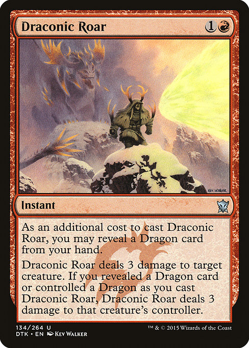 Draconic Roar - Dragons of Tarkir Uncommon Card