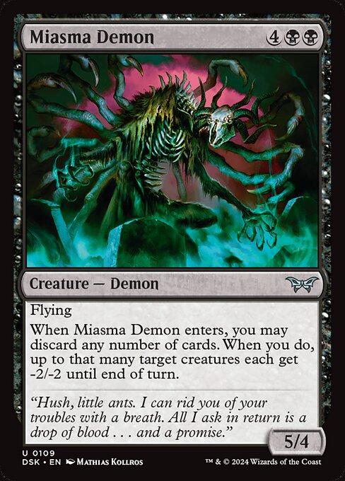 Miasma Demon - Duskmourn: House of Horror Uncommon Card