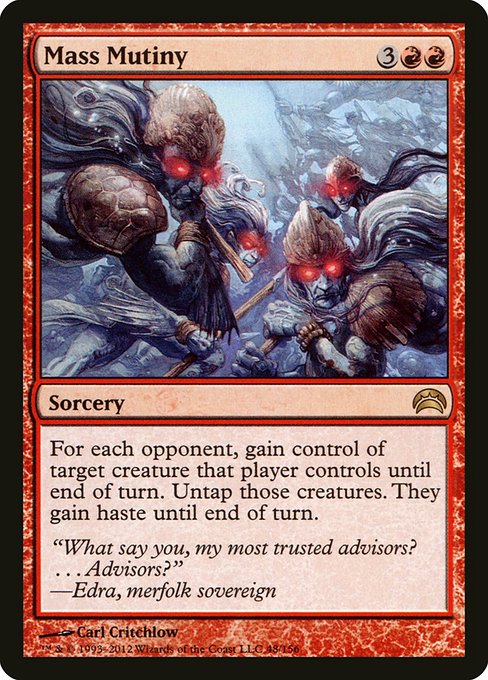 Mass Mutiny - Planechase 2012 Rare Card