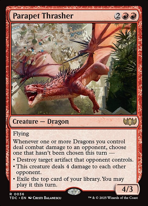 Parapet Thrasher - Tarkir: Dragonstorm Commander Rare Card