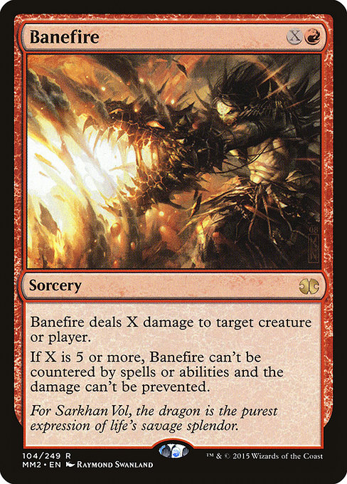 Banefire - Modern Masters 2015 Rare Card