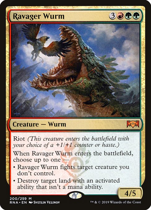 Ravager Wurm - Ravnica Allegiance Mythic Card