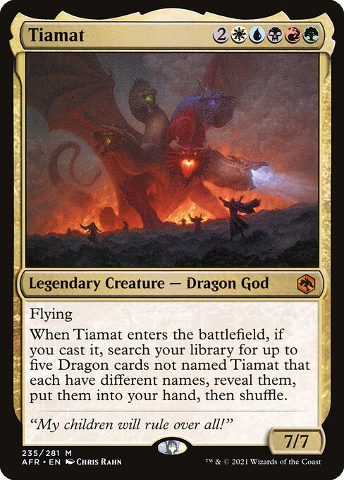 Tiamat - Adventures in the Forgotten Realms Mythic Card