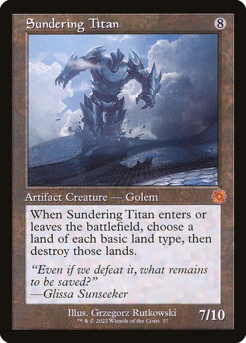 Sundering Titan - The Brothers' War Retro Artifacts Mythic Card