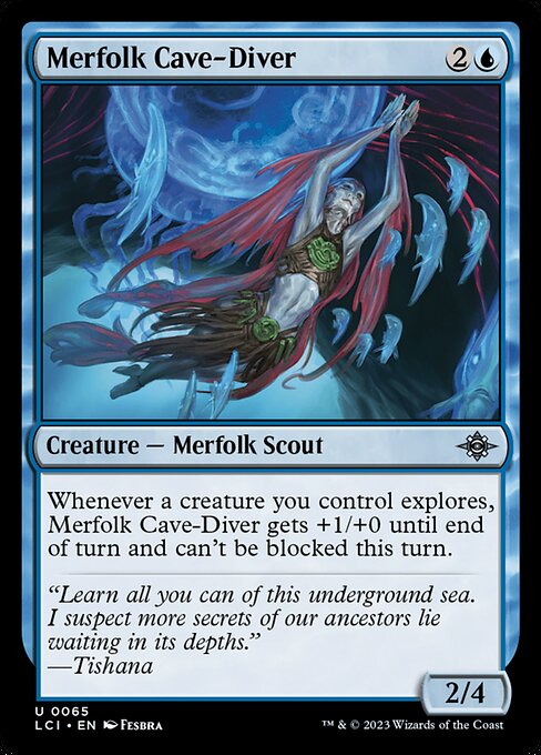 Merfolk Cave-Diver - The Lost Caverns of Ixalan Uncommon Card