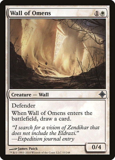 Wall of Omens - Rise of the Eldrazi Uncommon Card