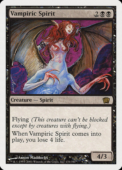Vampiric Spirit - Eighth Edition Rare Card