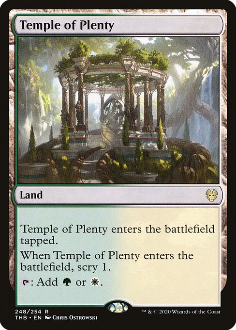 Temple of Plenty - Theros Beyond Death Rare Card