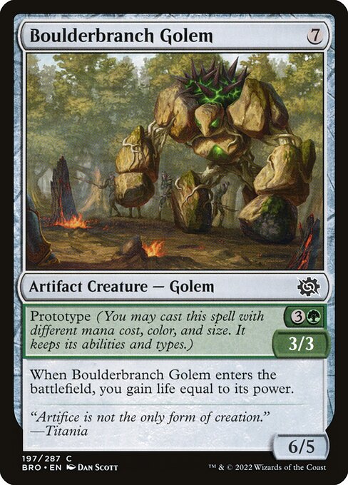 Boulderbranch Golem - The Brothers' War Common Card