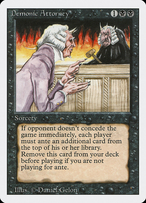 Demonic Attorney - Revised Edition Rare Card