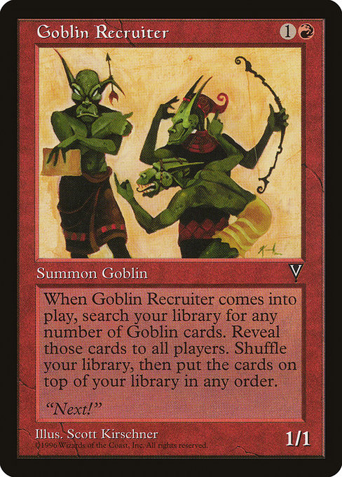 Goblin Recruiter - Visions Uncommon Card