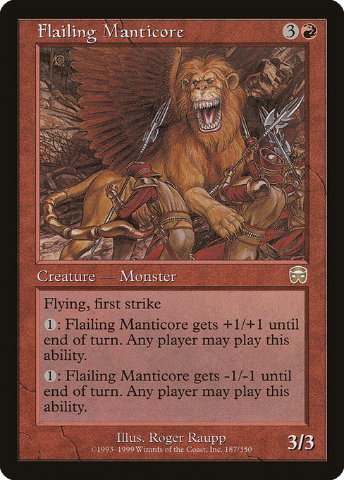 Flailing Manticore - Mercadian Masques Rare Card