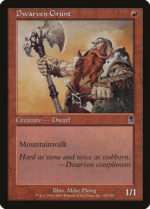 Dwarven Grunt - Odyssey Common Card