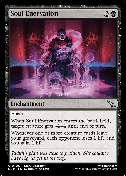 Soul Enervation - Murders at Karlov Manor Uncommon Card