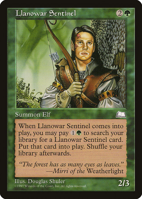 Llanowar Sentinel - Weatherlight Common Card