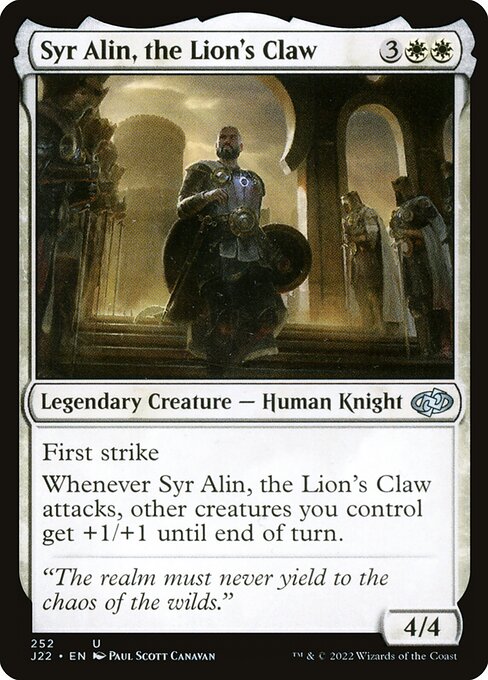 Syr Alin, the Lion's Claw - Jumpstart 2022 Uncommon Card