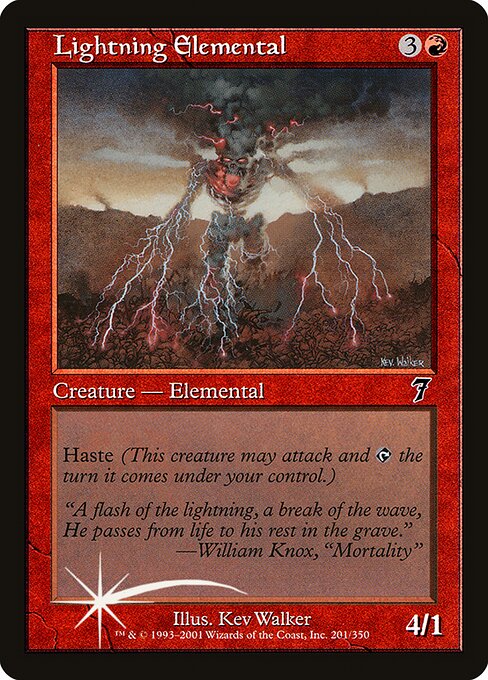 Lightning Elemental - Seventh Edition Common Card