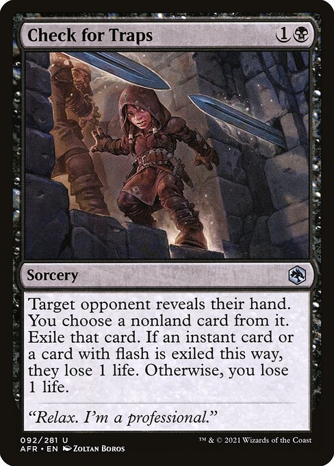 Check for Traps - Adventures in the Forgotten Realms Uncommon Card